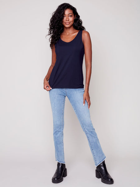 BASIC V NECK NAVY CAMISOLE Camisole Charlie B. 