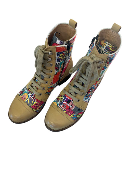 CARTOON POP ART COMBAT BOOT boots Sole Mio 