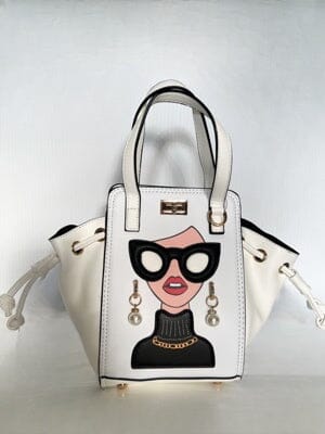 CHIC LADY WHITE CINCH BAG Handbag Temptation 
