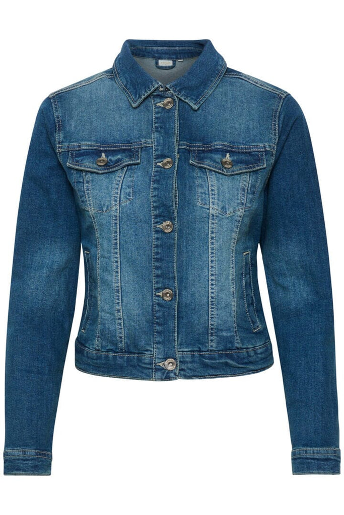 CLASSIC STRETCH BLUE DENIM JACKET – FashionWear Canada