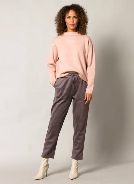 DRAW STRING GREY SUEDED JOGGER PANT Jogger Yest 