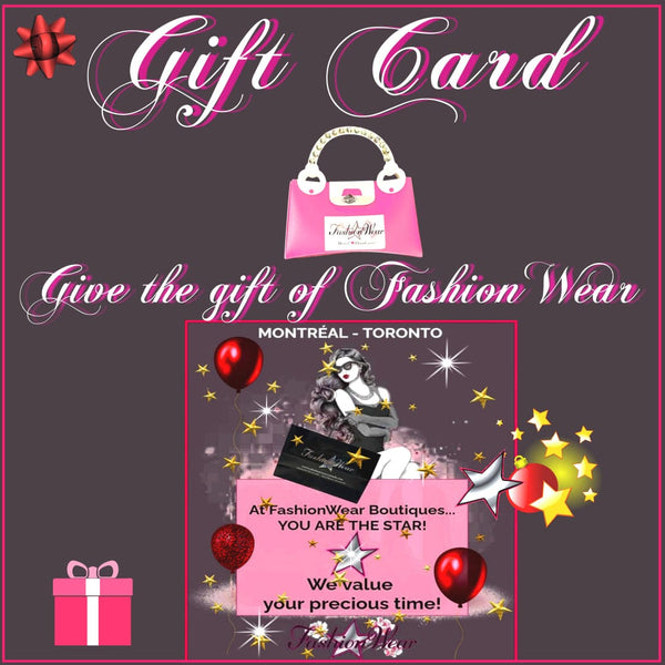 FashionWear GIFT CARDS Gift Cards FashionWear Canada 