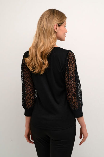FLORAL LACE SLEEVE TOP Top Kaffe 