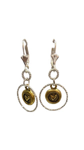 GOLD HEART DROP EARRINGS FashionWear Collection Gold 