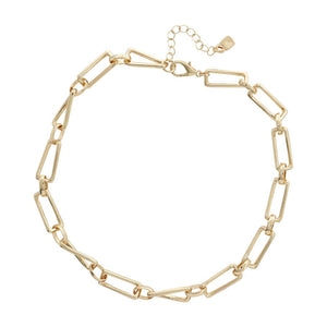 OVAL LINK GOLD CHAIN NECKLACE necklace Merx Gold 
