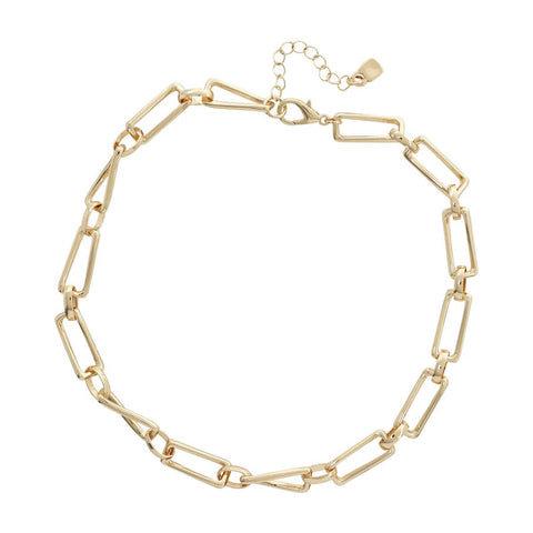 OVAL LINK GOLD CHAIN NECKLACE necklace Merx Gold 
