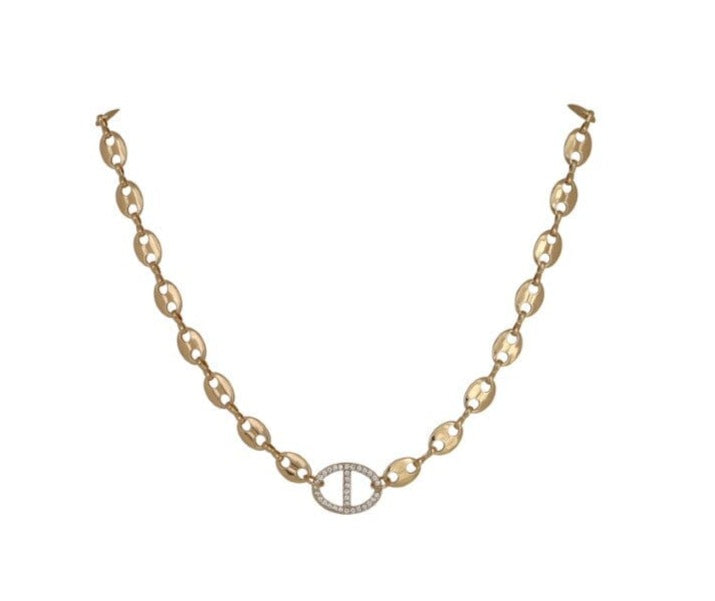 OVAL LINK SHINY GOLD NECKLACE Necklaces Merx Gold 