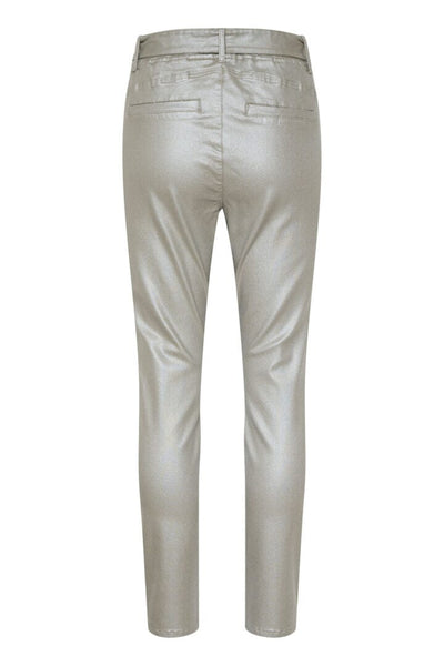 REMOVABLE BELT SILVER WAXED ANKLE PANT Pant CREAM 