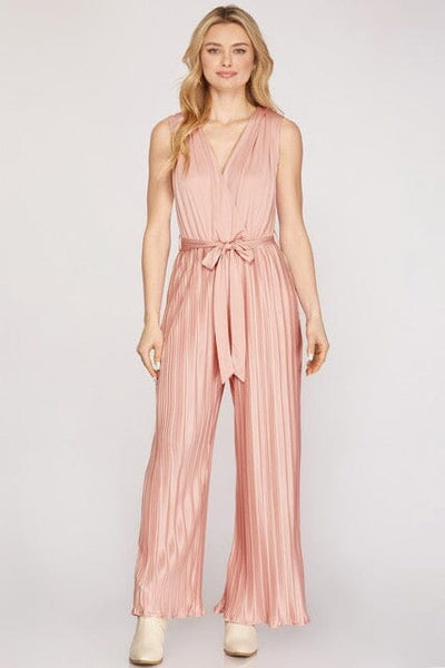 ROSE PLEATED JUMPSUIT jumpsuit FashionWear Collection S Rose 