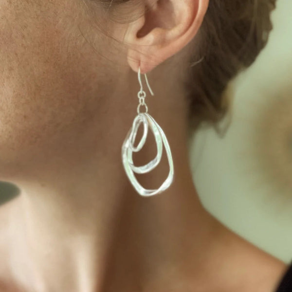 TRIPLE RING SHAPED EARRINGS Earrings FashionWear Collection 